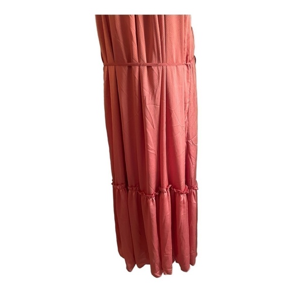 One One Six Halter Style Maxi Tiered Skirt Dress In Clay - Picture 3 of 14